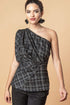 Daphne Top - Silver Plaid